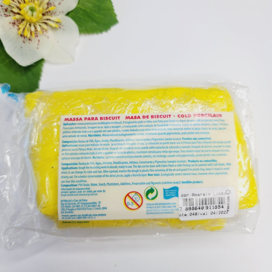 Lime Yellow  Air Dry Clay Dough (400g/14oz)