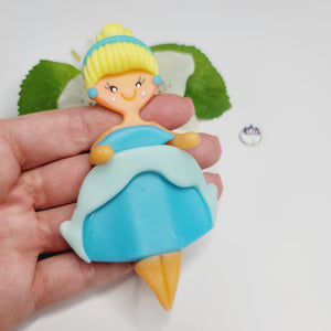 Cinderella 4.5" Flexible Cold Porcelain Clay Doll #120 for Bow-Center, Jewelry Charms, Accessories, and More