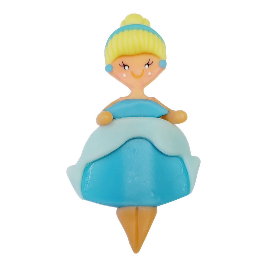 Cinderella 4.5" Flexible Cold Porcelain Clay Doll #120 for Bow-Center, Jewelry Charms, Accessories, and More