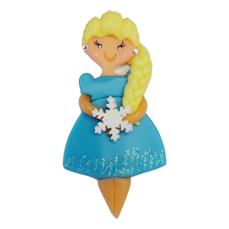 Blond Princess 4.5" Flexible Cold Porcelain Clay Doll #076 for Bow-Center, Jewelry Charms, Accessories, and More