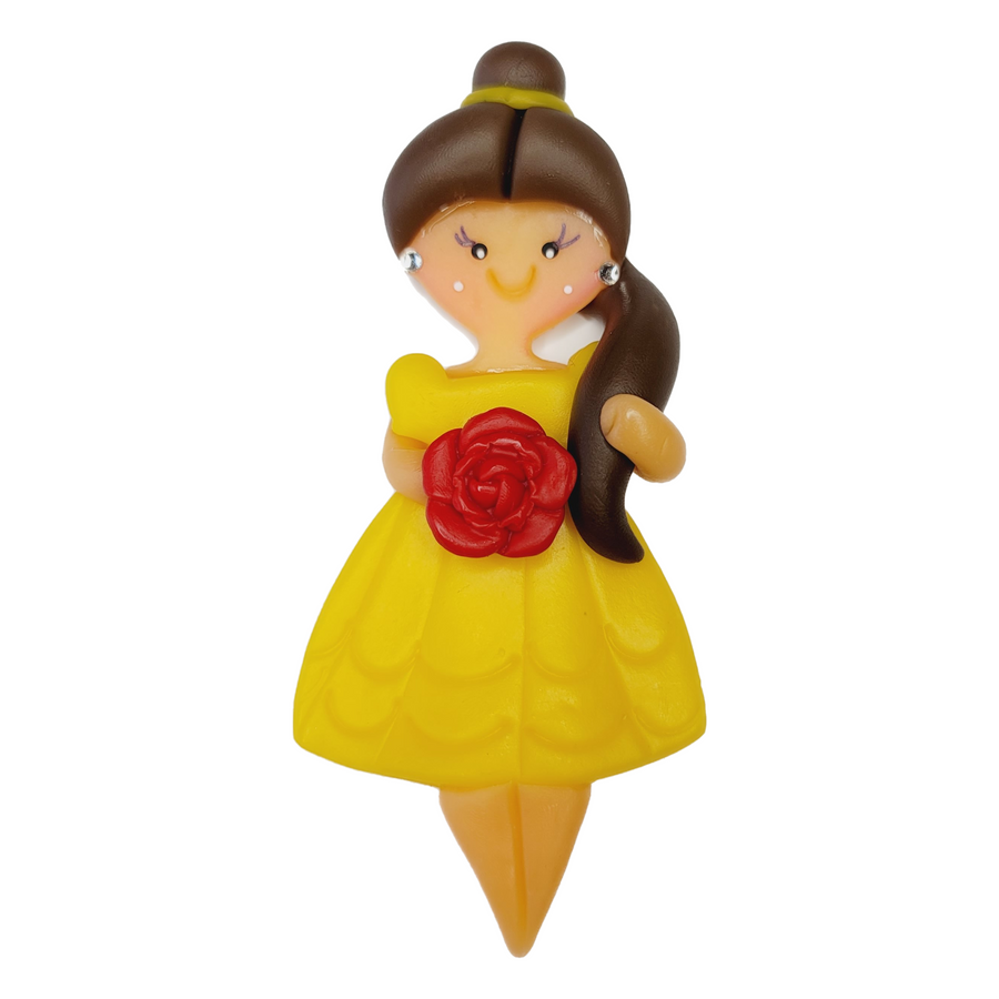 Belle 4.5" Flexible Cold Porcelain Clay Doll #068 for Bow-Center, Jewelry Charms, Accessories, and More