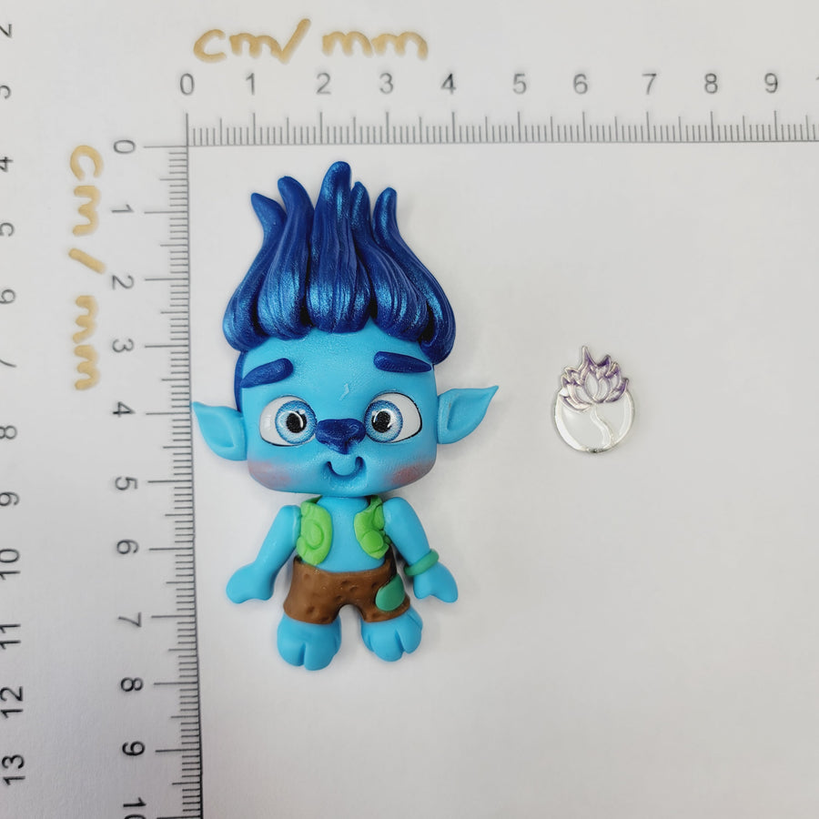 Troll #563 Clay Doll for Bow-Center, Jewelry Charms, Accessories, and More