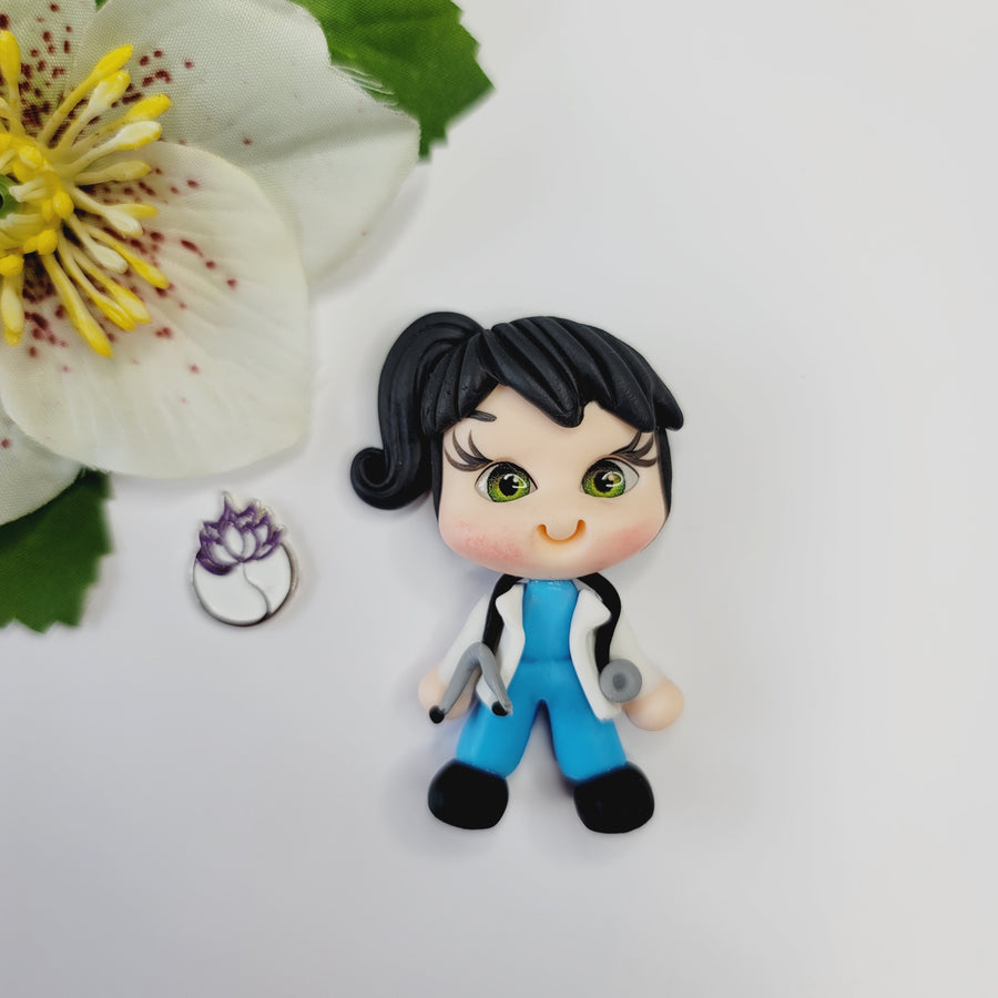 158 Dr Cristina 2 Clay Doll for Bow-Center, Jewelry Charms, Accessories, and More