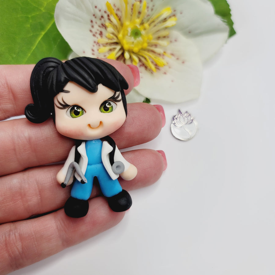 158 Dr Cristina 2 Clay Doll for Bow-Center, Jewelry Charms, Accessories, and More