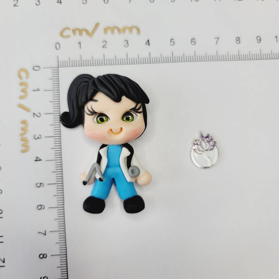 158 Dr Cristina 2 Clay Doll for Bow-Center, Jewelry Charms, Accessories, and More
