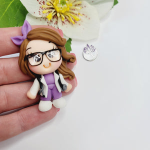 Dr Racky #686 Clay Doll for Bow-Center, Jewelry Charms, Accessories, and More