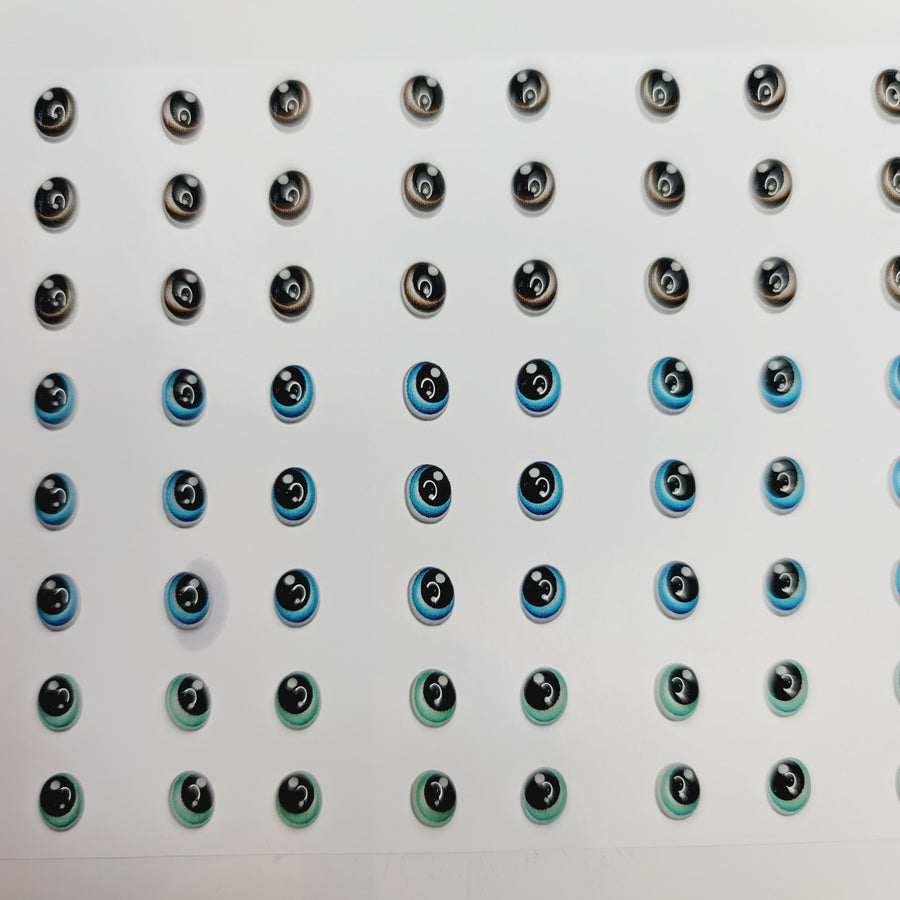 Adhesive Resin Eyes for Clays Multicolor STY R033 PP 64 Pairs
