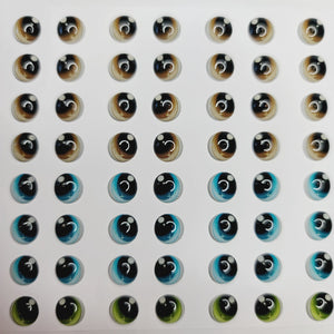 Adhesive Resin Eyes for Clays Multicolor STY R001 PP 72 Pairs
