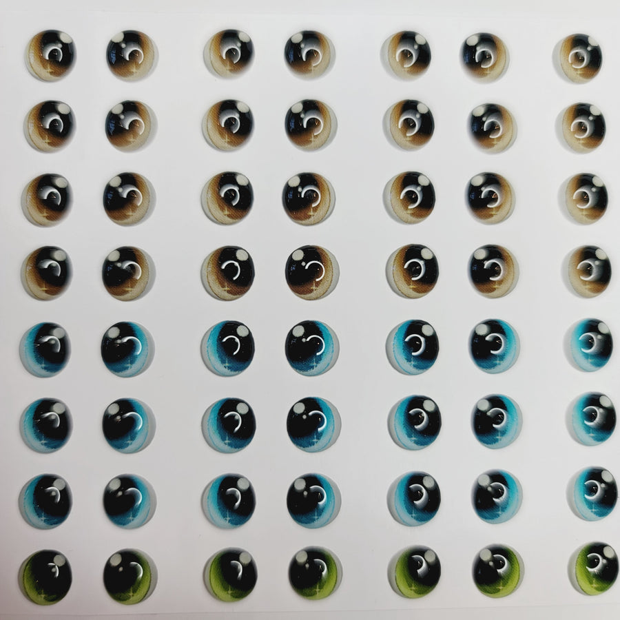 Adhesive Resin Eyes for Clays Multicolor STY R001 PP 72 Pairs