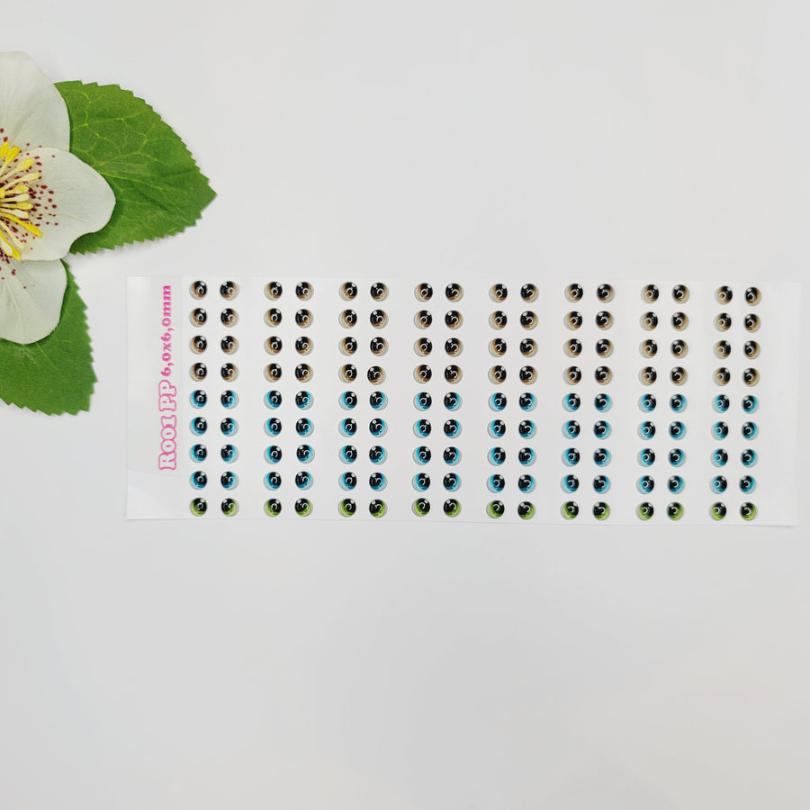 Adhesive Resin Eyes for Clays Multicolor STY R001 PP 72 Pairs