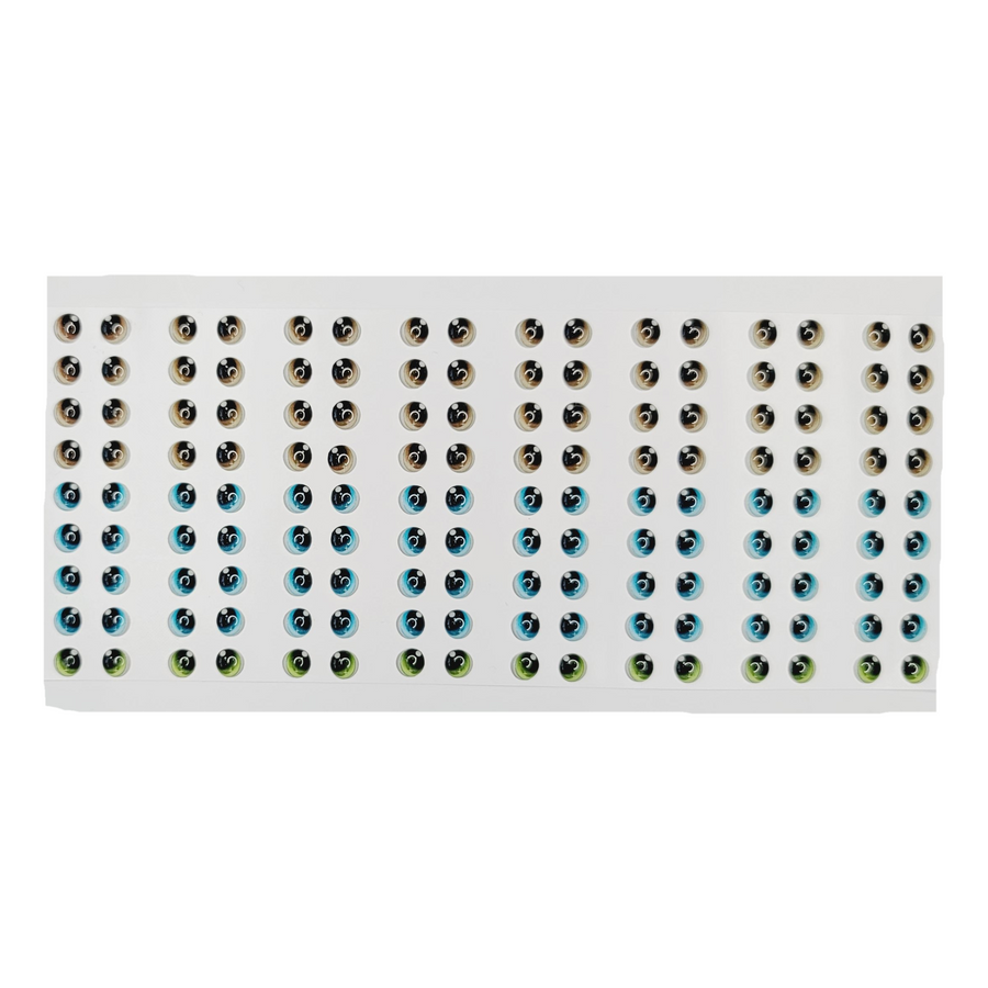 Adhesive Resin Eyes for Clays Multicolor STY R001 PP 72 Pairs