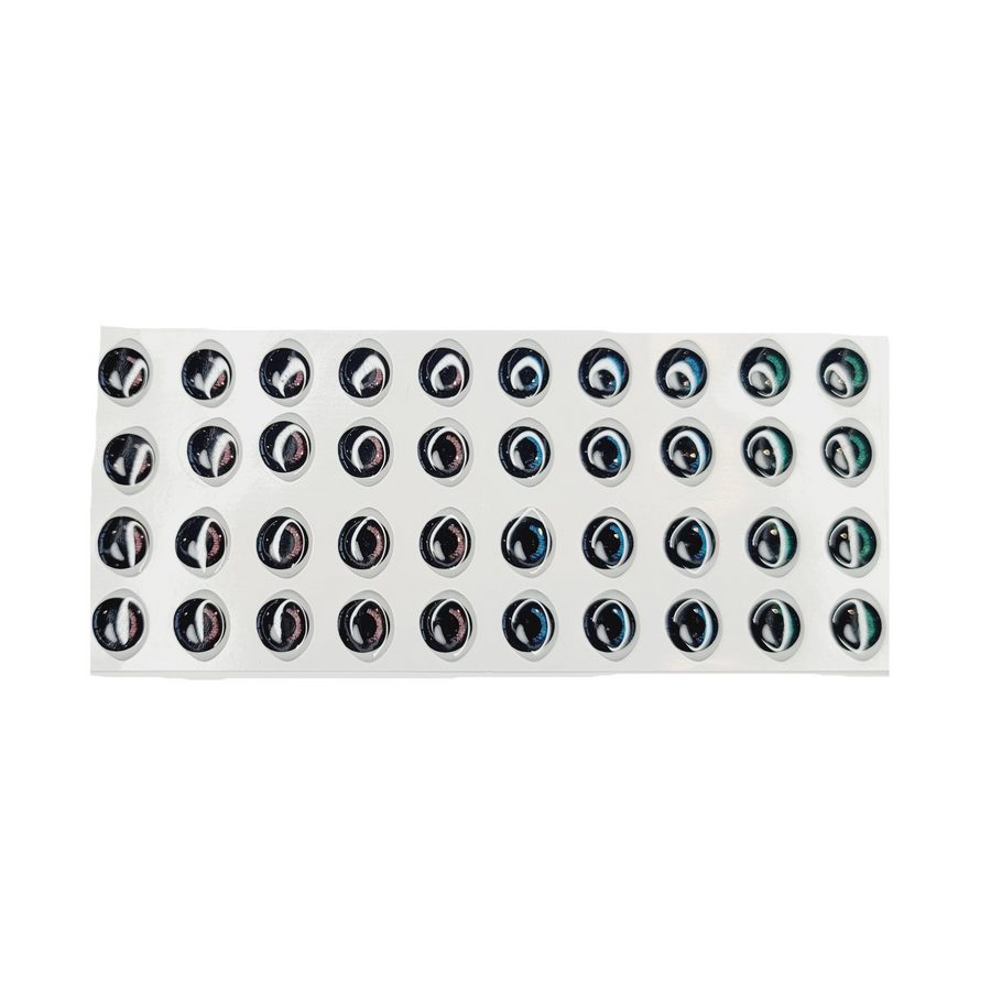 Adhesive Resin Eyes for Clays Multicolor STY R015 G 20 Pairs