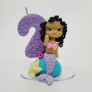 Mermaid Decorative Candle # 2 for cake top