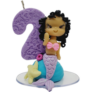 Mermaid Decorative Candle # 2 for cake top