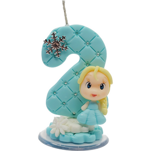 Blond Princess themed- Elsa  candle #2 for cake top