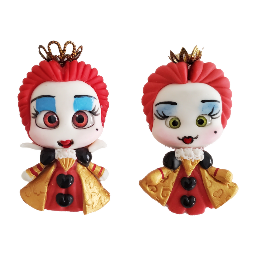 Queen of Hearts #478 Clay Doll for Bow-Center, Jewelry Charms, Accessories, and More