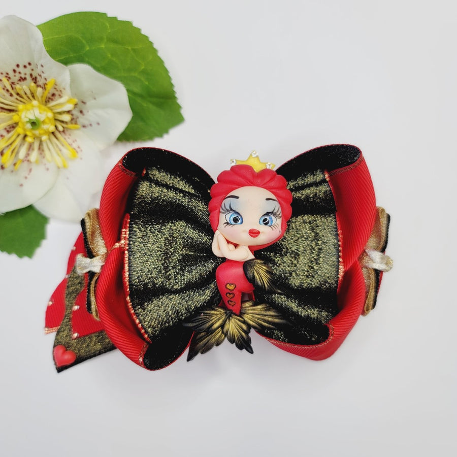 Queens of Hearts mermaid large hair-bow