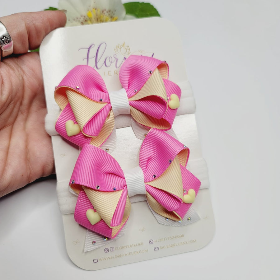 Love is Pink hair-bow Headband Kit (small)