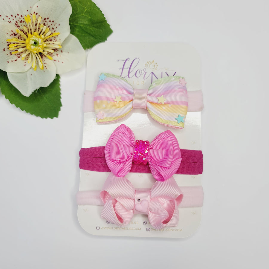 Three Beauties #2 hair-bow Headband Kit (small)