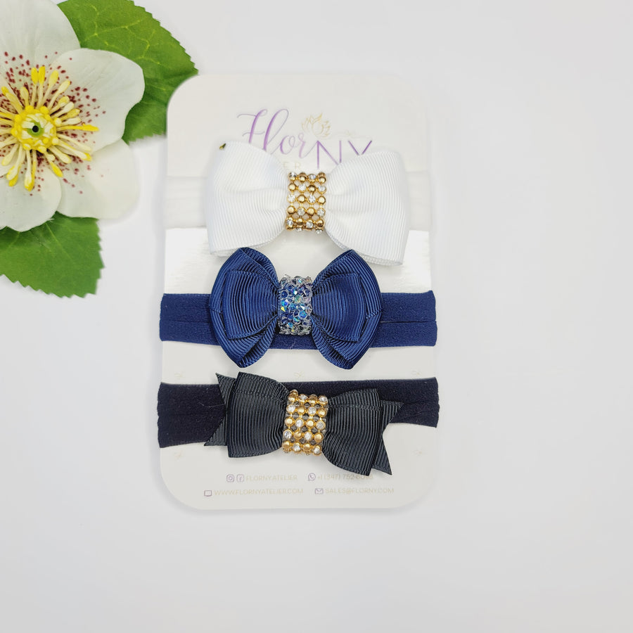 Three Beauties #3 hair-bow Headband Kit (small)