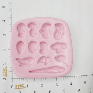 Cute Hair #3 Silicone Mold MA 758