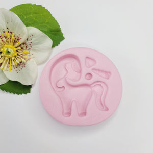 Adorable Flat Unicorn Silicone Mold 244 MA