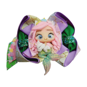 Little Mermaid #2 Large Hair-Bow