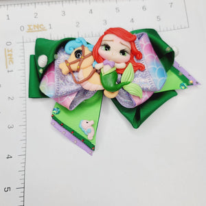 Little Mermaid #4 Large Hair-Bow