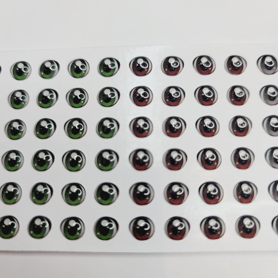 Adhesive Resin Eyes for Clays Multicolor V.A. 004 (X-SM) 48 Pairs(PP) 5.7MM