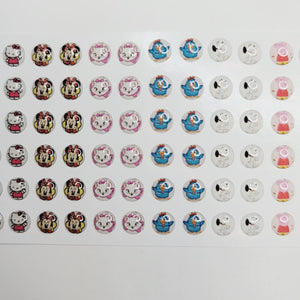 Adhesive Resin Multiple Characters #2 V.A. for Clays Multicolor (X-SM) 96 UN - 0.7 cm