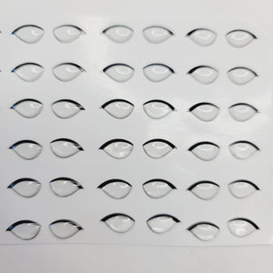 Adhesive Resin Clear Eyelashes for Clays V.A. (SM)/ P  36 Pairs 6.7MM