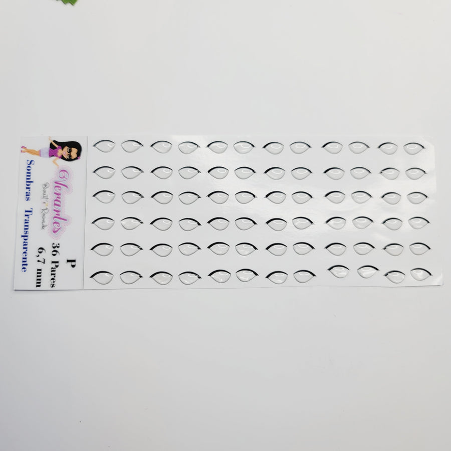 Adhesive Resin Clear Eyelashes for Clays V.A. (SM)/ P  36 Pairs 6.7MM