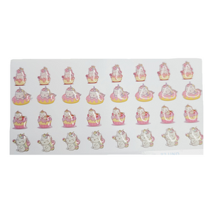 Adhesive resin for clays MF-109 cute unicorns (2.0 cm) 32 Units