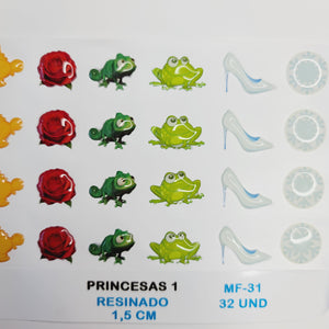 Adhesive Resin for Clays MF 31 Princess 1 (1.5 cm) 32 Units