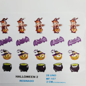 Adhesive resin for clays MF-107 Halloween #2 (2.0 cm) 28 Units