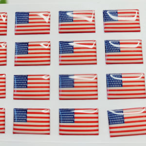 Adhesive resin for clays MF-82 American flag Rectangular ( 1.7 cm) 36 units