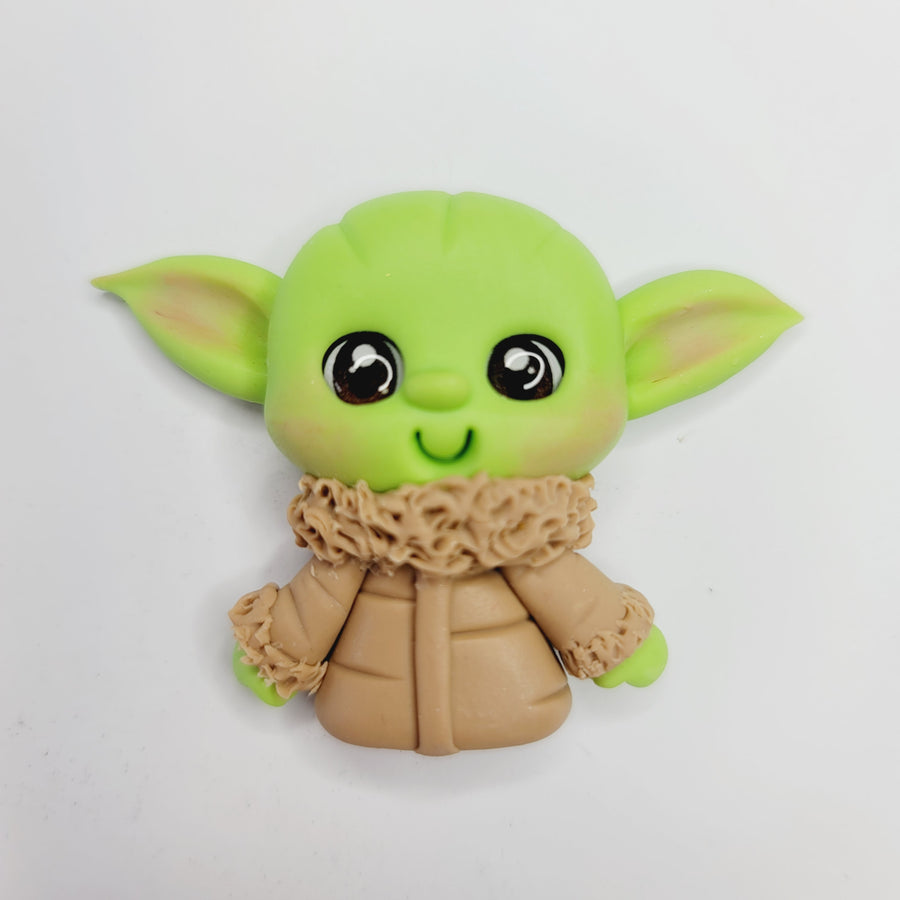 Yoda #597 Clay Doll for Bow-Center, Jewelry Charms, Accessories, and More