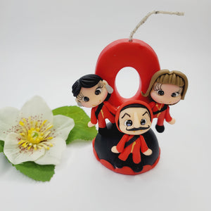 Money Heist  themed candle #0 for cake top