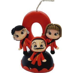 Money Heist  themed candle #0 for cake top
