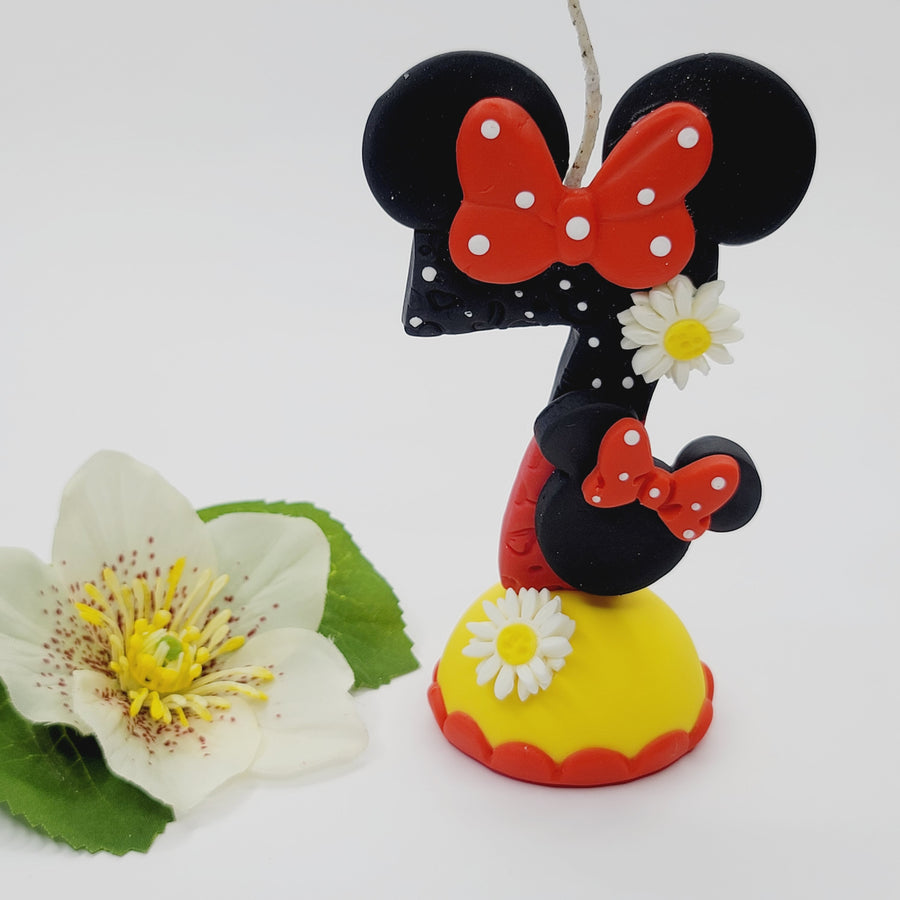 Mouse Girl themed candle #7 for cake top