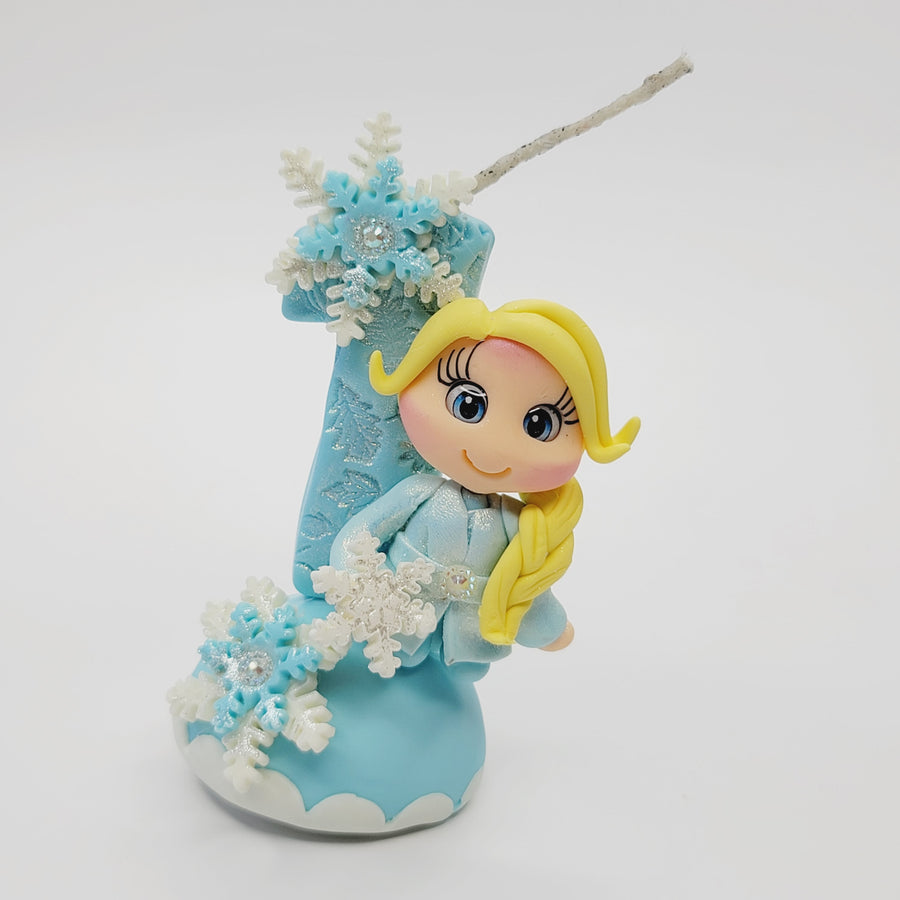 Blond Princess themed candle #1 for cake top