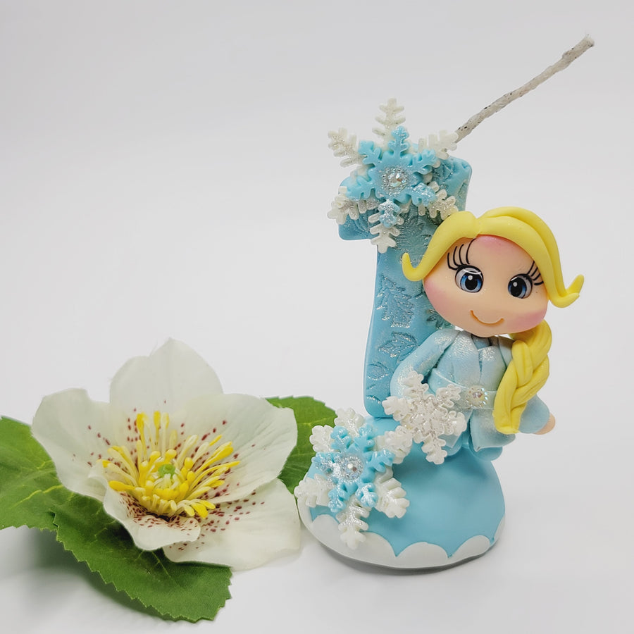 Blond Princess themed candle #1 for cake top