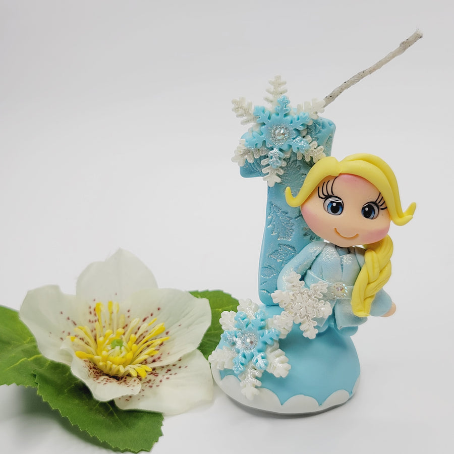 Blond Princess themed candle #1 for cake top