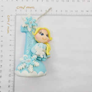 Blond Princess themed candle #1 for cake top