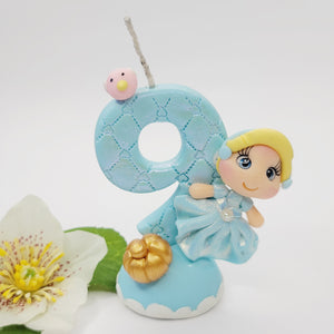 Cinderella themed candle #9 for cake top