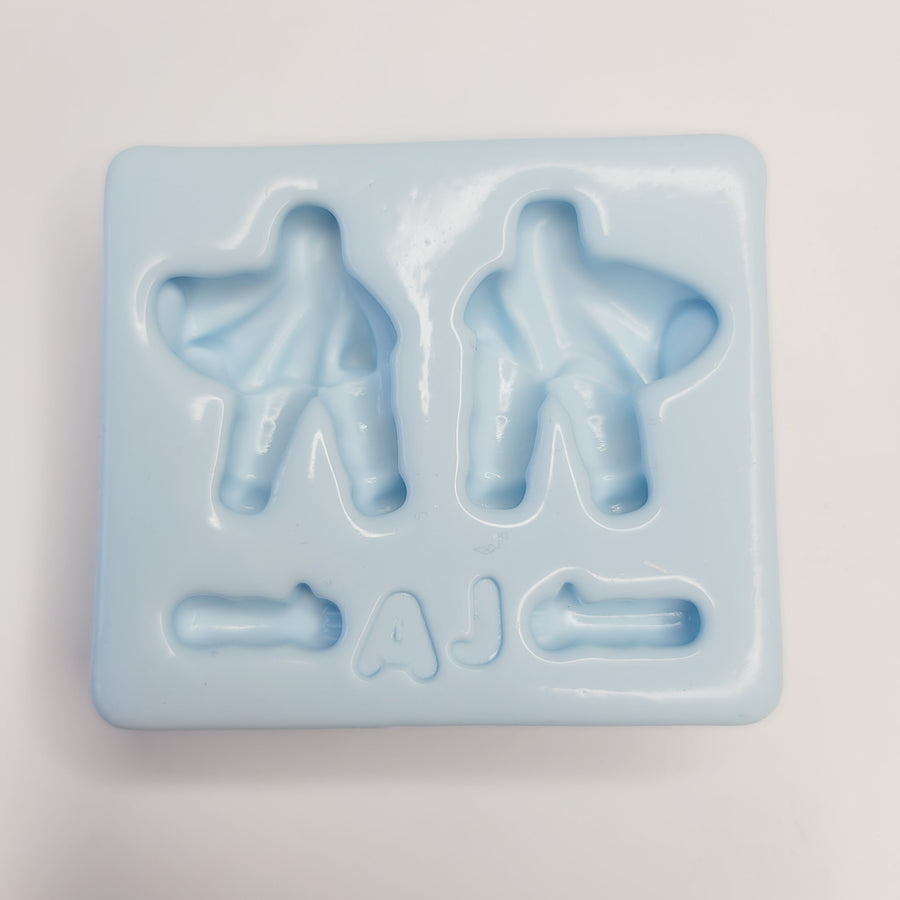 Flowing dress silicone mold AJ #54