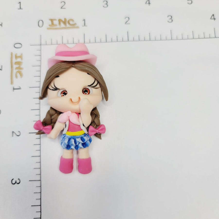 Valentina  #566 Clay Doll for Bow-Center, Jewelry Charms, Accessories, and More