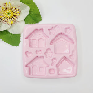 KKA #52 Gingerbread Houses Silicone Mold
