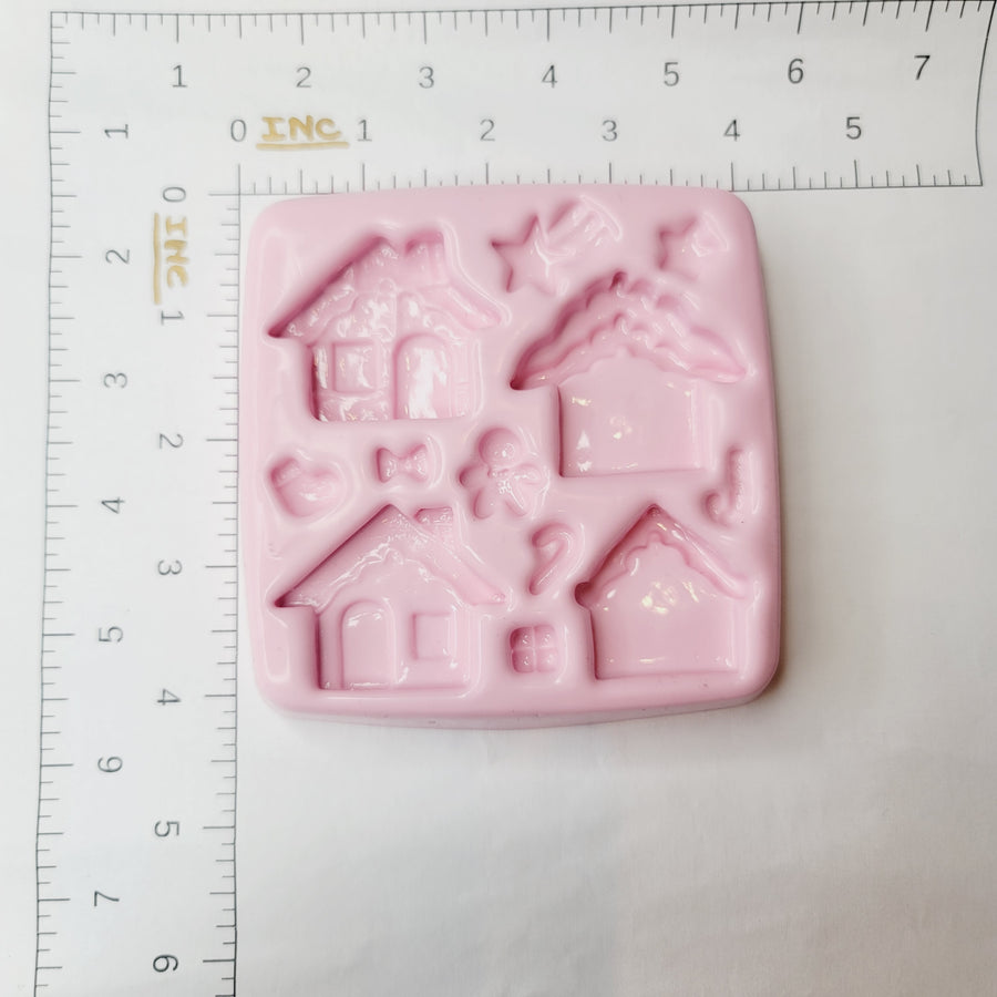 KKA #52 Gingerbread Houses Silicone Mold