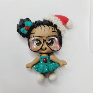 Emmanuelle Xmas #197 Clay Doll for Bow-Center, Jewelry Charms, Accessories, and More